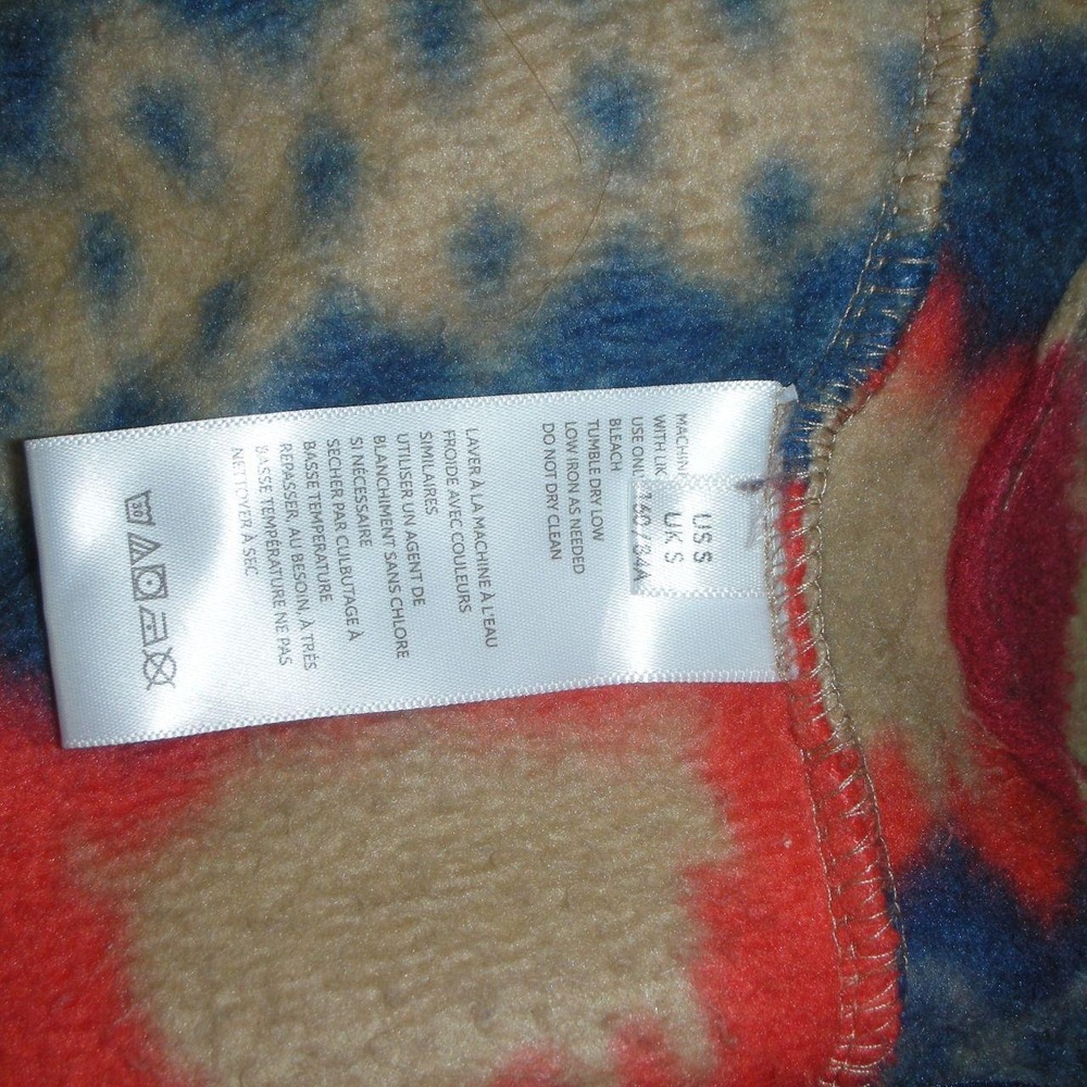 Urban Outfitters Retro Pattern Fleece Jacket S Gorpcore Y2K Outdoor Ski - Picture 7 of 7